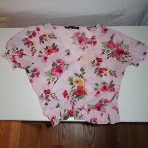 Summer Business Casual Floral Blouse